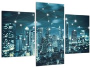 Obraz žiariaceho veľkomesta (90x60 cm)