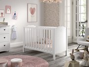 Detská postieľka Amori z masívu a MDF borovica biela 60x120cm