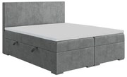 Manželská posteľ Boxspring 180 cm Lemmy (betón) (s matracom a úl. priestorom). Akcia -20%. Vlastná spoľahlivá doprava až k Vám domov. 1043396