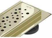 Mexen Flat M12 nerezový sprchový žľab  90 cm, zlatá, 1521090-15