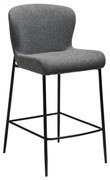 GLAM ČALÚNENÁ BAROVÁ STOLIČKA pebble grey/black