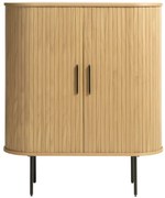 Skrinka v dekore duba s posuvnými dverami v prírodnej farbe 100x118 cm Nola – Unique Furniture