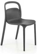 Čierna plastová stolička K490
