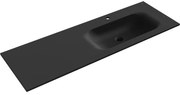 Mexen Vela, umývadlo na zapustenie 141 x 46,5 cm, pravé, čierna matná, 25231471P