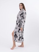 Mikroplyšový župan Ema - Panda veľkosť M