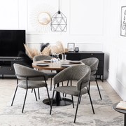 PROXIMA.store - Čalúnená jedálenska stolička TINKA FARBA: sivá