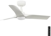 FARO Barcelona FARO 33824-1TW-LED Stmiev. ventilátor HEY S LED/10W/230V 2700/4000/6000K biela +DO FA33824-1TW