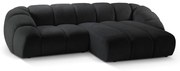 Čierna rohová pohovka (pravý roh) Diana – Micadoni
