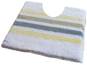 ROUTNER Kúpeľňová predložka RAGUSA Biela 10201 - Biela / 50 x 50 cm WC s výkrojom 10201