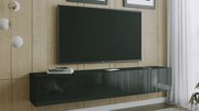 Závesný TV stolík JOY | 200 cm Farba: R3 čierny lesk