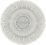 Hanse Home, Kusový koberec Twin-Wendeteppiche 103143 creme grau – na von aj na doma, 200x200 (priemer) kruh, šedá, chodba / predsieň