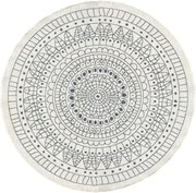 Kusový koberec Twin-Wendeteppiche 103143 creme grau – na von aj na doma, 140x140 (priemer) kruh, šedá, chodba / predsieň, Hanse Home