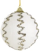 VIANOČNÁ BANKA NA STROMČEK SADA 6 KS (FI) 8 CM VZOROVANÁ