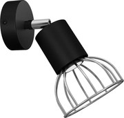 Nástenné bodové svietidlo DANTE 1xGU10/25W/230V čierna/lesklý chróm