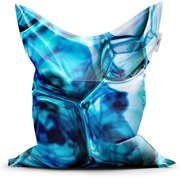 Sedací vak Classic modré bubliny - detský, modrá