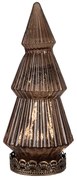 Medený sklenený dekoračný svietiaci stromček LED Tree - Ø 7*16 cm