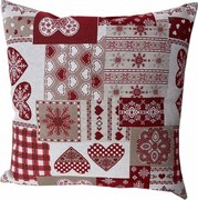 Polášek Obliečka na vankúšik so zimnými motívmi - Cuoricino | 40 x 40 cm