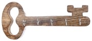 InDecor Vešiak na kľúče z mangového dreva Old key, 25 x 5 x 11 cm