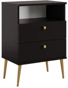 Nočný Stolík High 2D čierna