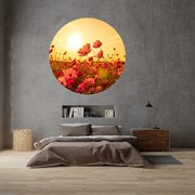120x120cm Kvety - textilná nálepka na stenu Veľkosť: 120 cm