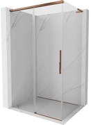 Mexen Rox, L posuvný sprchový kút 95 x 70 cm, 8mm číre sklo, ružové zlato profil, 8C2L-095-070-60-00