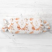 Biante Detský vankúš valec bonbon Sandra SA-523 Líšky a sovy na bielom 15x40 cm