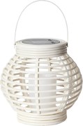 Biely solárny LED lampáš vhodný do exteriéru Star Trading Rustic, výška 16 cm