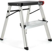 Rolser Domáce skladacie schodíky Taburete, 2 extra široké stupne, čierna