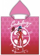 Pončo - osuška s kapucňou Kúzelná lienka - Miraculous Ladybug - 55 x 110 cm