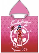 Pončo - osuška s kapucňou Kúzelná lienka - Miraculous Ladybug - 55 x 110 cm