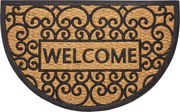 Hanse Home 45x75 polkruh Rohožka Mix Mats Cocos 105557 - na von aj na doma, hnedá, chodba / predsieň