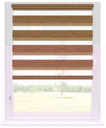 Dekodum Neinvazívna roleta Premium Deň a Noc Čokoláda Šířka (cm): 57, Dĺžka (cm): 150, Strana a farba mechanizmu: Ľavá – Biela