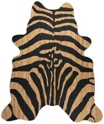 Čierno-hnedý jutový koberec Zebra - 150*170*1cm