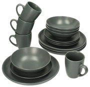 Súprava riadu Vivo Dark Grey 4/16