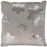 Vankúšik Snowflake sivá, 40 x 40 cm