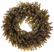 Veniec umelý z eukalyptu, pr. 50 cm, zeleno-fialová
