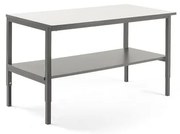 Dielenský stôl CARGO, so spodnou policou, 1600x750 mm, biela / šedá