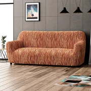 Bielastické poťahy UNIVERSO NOVÉ žíhané tehlové trojkreslo (š. 170 - 220 cm)