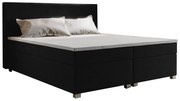 Manželská posteľ  Boxspring 140 cm Simon (čierna) (s matracom, bez úložného priestoru). Vlastná spoľahlivá doprava až k Vám domov. 1047328