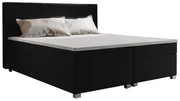 Manželská posteľ  Boxspring 140 cm Simon (čierna) (s matracom, bez úložného priestoru). Vlastná spoľahlivá doprava až k Vám domov. 1047328