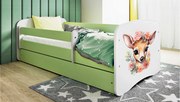 XXXLutz POSTEĽ PRE DETI A MLÁDEŽ 80/160 cm, zelená, biela MID.YOU - Detské izby - 00214200022H