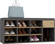 Botník TALLIN antracitový/dub artisan