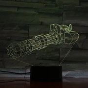 3Dmix 3D-MTV077 - Motív pre 3D LED nočnú lampu - Minigun