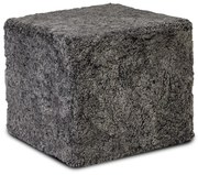 INTERMEDIC SK Mini taburetka Premium – kučeravá vlna, 40x35x40 cm Farba: Popol