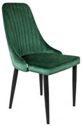 Stolička LOUIS zamatová zelená ALL 925492