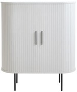 Biela skrinka s posuvnými dverami 100x118x40 cm Nola – Unique Furniture