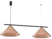 Závesné svietidlo Capital, 2x medené kovové tienidlo, (fi 46cm), b
