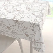 Biante Bavlnený štvorcový obrus Sandra SA-268 Béžové designové kvety na bielom 40x40 cm