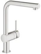 Drezová batéria GROHE Minta s vyťahovacou sprškou supersteel 32168DC0