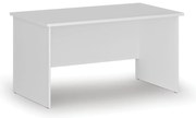 Kancelársky písací stôl PRIMO WHITE, 140x80 cm, biela